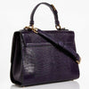 Dolce & Gabbana Monica Embossed Purple Leather Convertible Bag