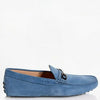TOD'S US 8 Men's Light Blue Gommino Suede Bit Driver Loafers