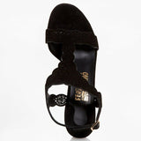Salvatore Ferragamo EUR 36.5/US6.5 Women's Leather Laser Cut Sandals 01I766