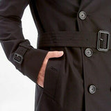 Burberry Mens Belted Black Trench Coat - Black 40REG