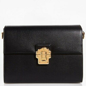Dolce & Gabbana Lucia Black Leather Convertible Crossbody Bag