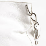 Tod's Gommini Textured Leather Studded Hobo Handbag in WHITE