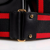 Alexander McQueen Leather Crossbody Bag Black Red