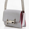 Tod's Micro Double T Gray Leather Convertible Crossbody