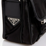 Prada Nylon & Leather Black Messenger Travel Bag