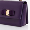 Salvatore Ferragamo Mora Purple Leather Vara Bow Mini Bag