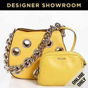 Prada Leather Grommet Mini Hobo with Pouch Color - Sole