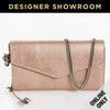 Alexander McQueen Metallic Leather Envelope Clutch Light Pink