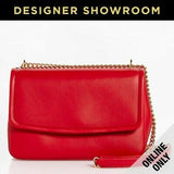 Dolce & Gabbana Margherita Red Leather Flap Top Convertible Bag