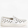 PRADA EUR 36.5 Women White Leather Grommet Slip-On Sneakers