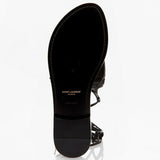Saint Laurent EUR36.5/US 6.5 Leather Studded Wrap-Around Sandals 427923 BZ800