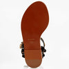 Dolce & Gabbana EUR 36.5/6.5 Womens Leather Crystal Pom Pom Sandals CQ0080 AD381