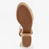 Tory Burch US 10 Womens Beige-Tan Leather Platform Espadrille Sandals