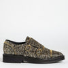 Giuseppe Zanotti EUR 36/US 6 Leather Glitter Monk Strap Shoes I56108