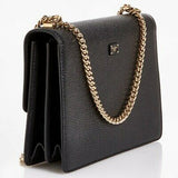 Dolce & Gabbana Rosalia Black Leather Convertible Crossbody Bag