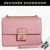 Dolce & Gabbana Rosalia Pink Leather Convertible Bag