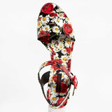 Dolce & Gabbana EUR 40/US 10 Womens Patent Leather Floral Heels CR0080AC5158