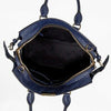 Burberry Blue Carbon Leather Buckle Clifton Convertible Tote