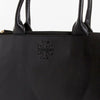 Tory Burch Grey Pebbled Leather & Canvas Large Tote