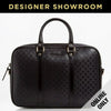 Gucci Diamante Leather Convertible Satchel Black