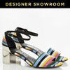 Salvatore Ferragamo EUR 35.5/US 5.5 Women's Striped Leather Sandals 641907