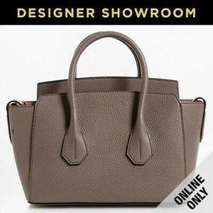 Bally Sommet Grained Leather Mini Tote in Grey
