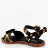Dolce & Gabbana EUR 38.5/8.5 Womens Leather Crystal Pom Pom Sandals CQ0080 AD381