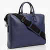 Gucci Pebbled Leather Convertible Briefcase BLUE