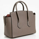 Bally Sommet Grained Leather Mini Tote in Grey