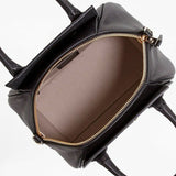 Giorgio Armani Boston Leather Convertible Mini Bag Color-Black