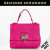 Dolce & Gabbana Monica Embossed Pink Leather Convertible Bag