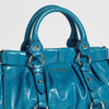 Miu Miu Laguna Blue Leather Convertible Mini Bucket Bag