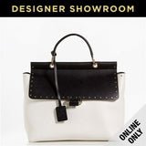 Lanvin Leather Studded Convertible Satchel White Handbag