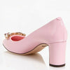 Dolce & Gabbana EUR 40/US 10 Pink Crystal Embellished Patent Leather Pump