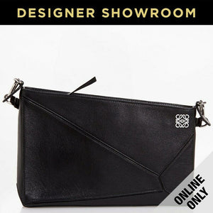 Loewe Puzzle Leather Convertible Shoulder Bag Black