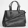 Giorgio Armani Leather Convertible Tote Black
