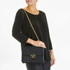 Dolce & Gabbana Rosalia Black Leather Convertible Crossbody Bag