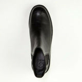 Tory Burch US 9 Womens Black Leather Chelsea Logo Boots