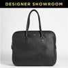 Giorgio Armani Leather Convertible Tote Black